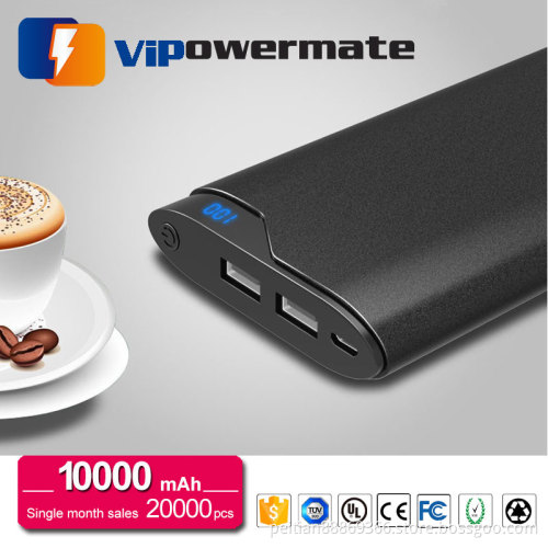 Ultrathin universal new private mould portable mobile power bank 10000mah with led screen